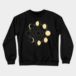 Moon Phase Infinity Goth Wicca Pagan Celtic Indians Crewneck Sweatshirt